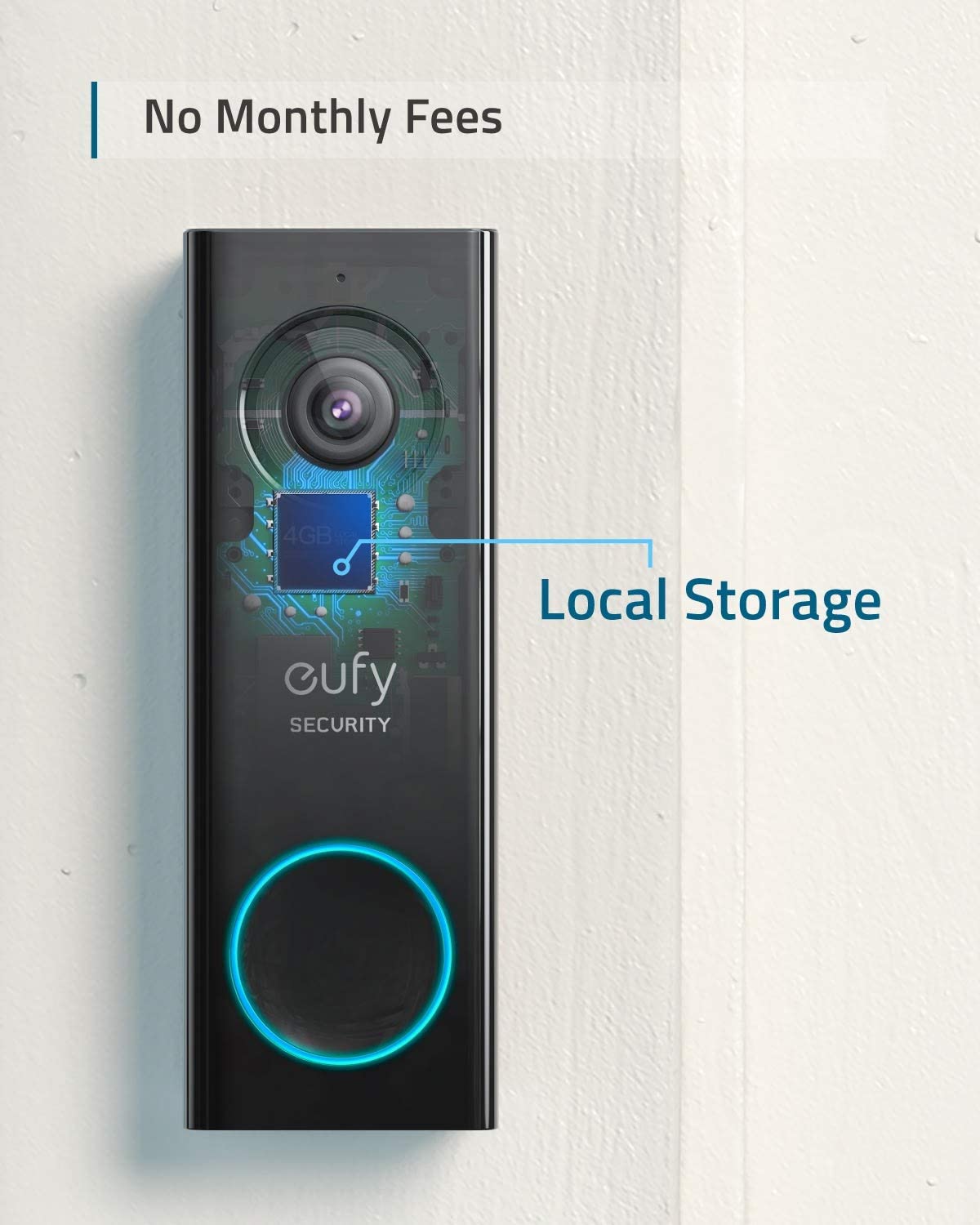 eufy Security, 1080P Video Doorbell (Wired) + Indoor Cam Pan & Tilt Bundle, 1080P Resolution, 2-Way Audio, Doorbell Requires Existing Doorbell Wires, No Monthly Fees