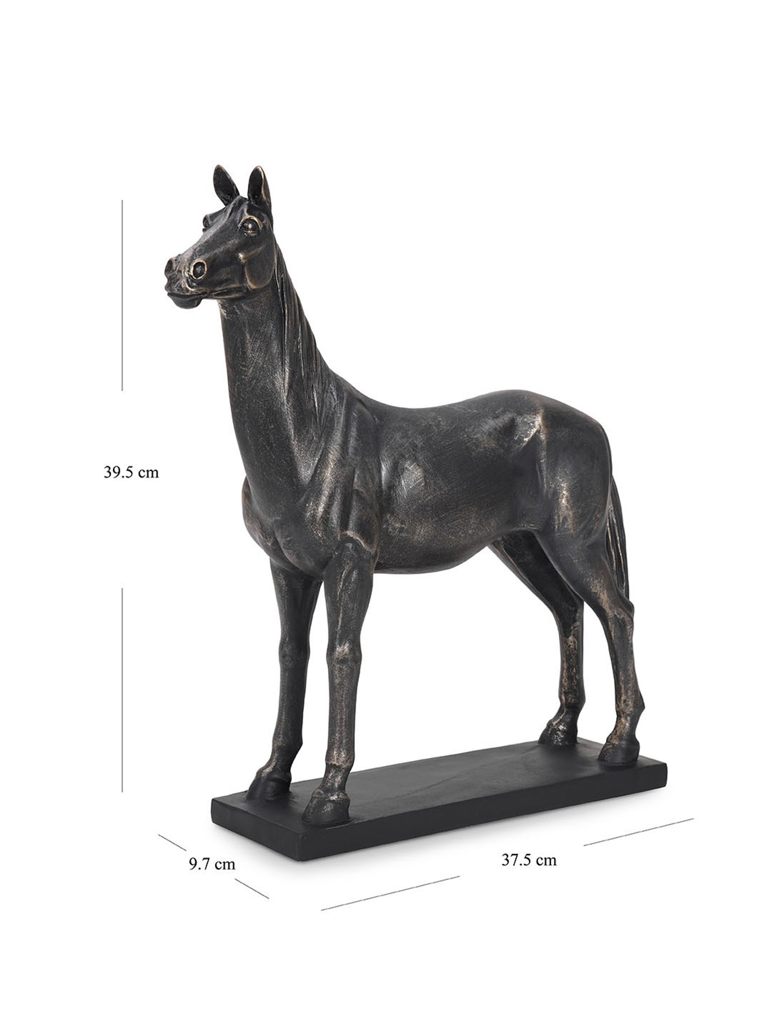 Pure Home and Living White Polyresin Standing Horse Figurine