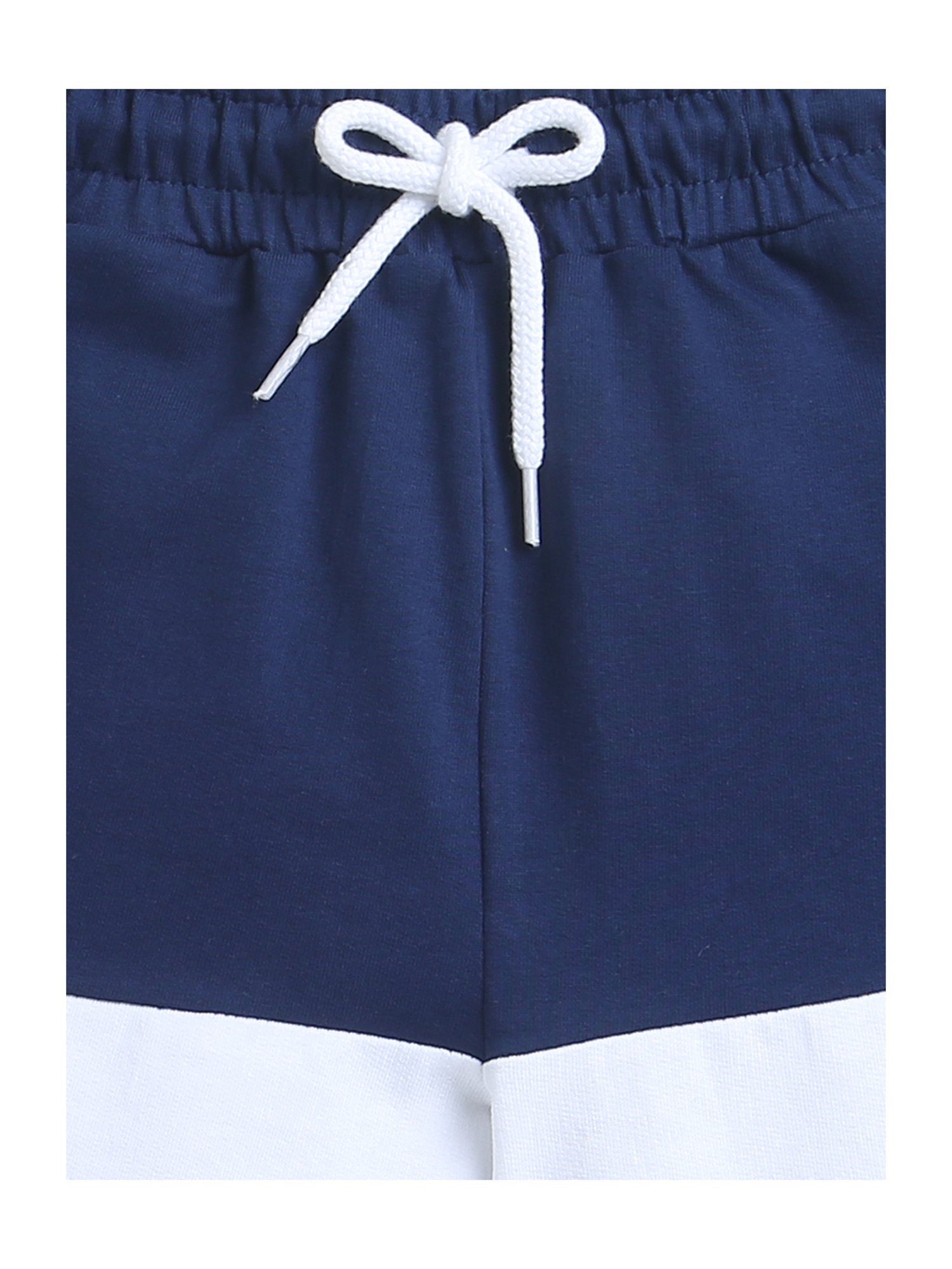 Bumzee Kids Navy & White Color Block Shorts
