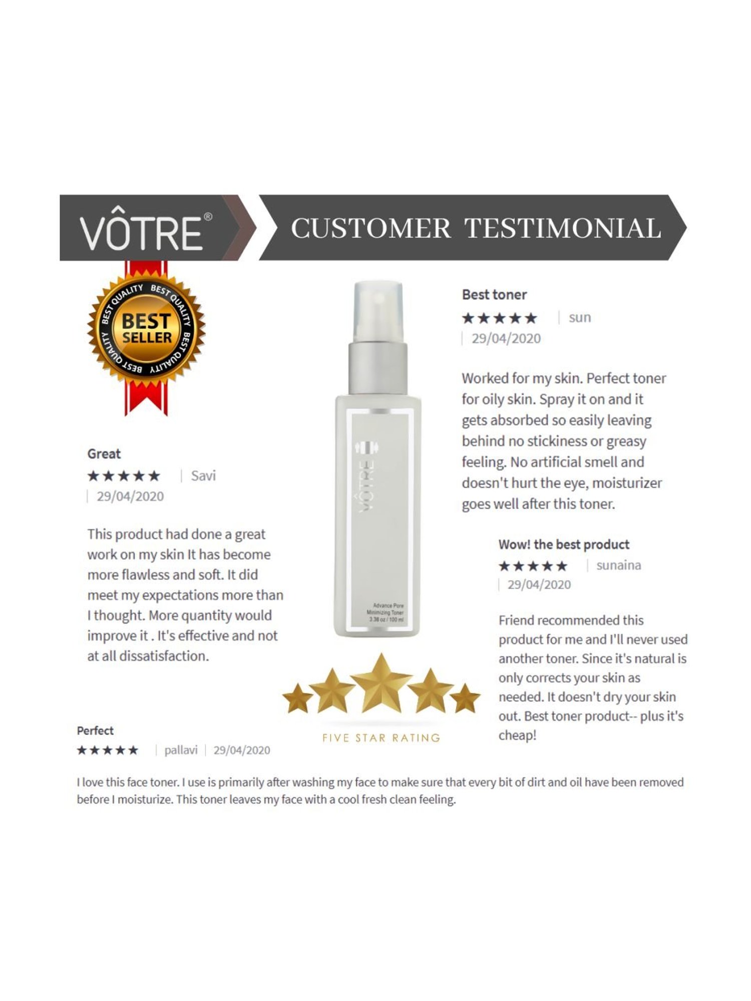 Votre Advance Pore Minimising Toner - 100 ml