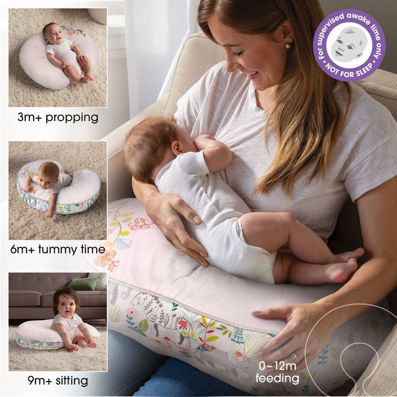 Boppy Original Nursing Pillow Cover - Gray Gold Giraffes