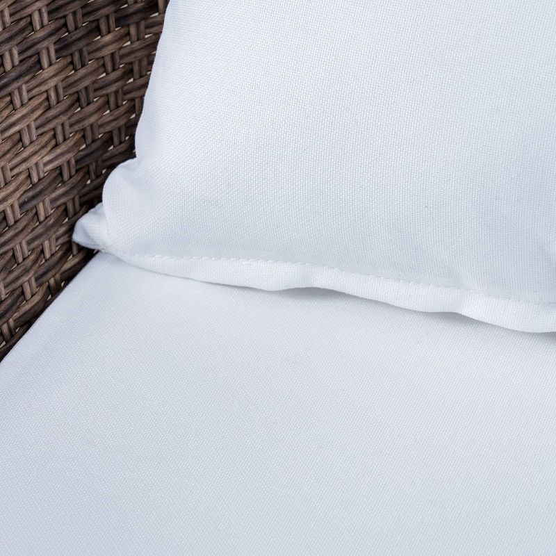 Breckenridge 4pc Seating Set Java Brown Fame Sunbrella Meredian Brick Red Fabric - La-Z-Boy