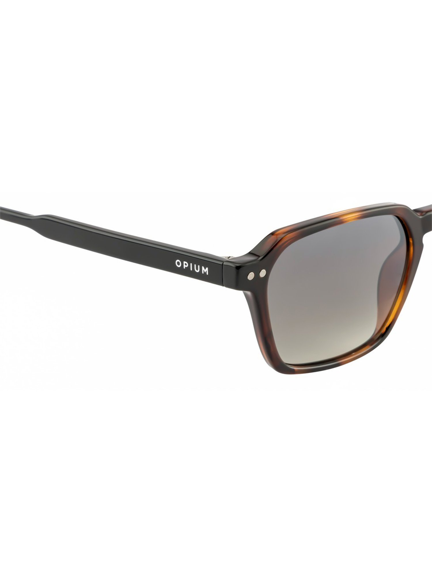 Opium Grey Rectangular Polarized Sunglasses for Men