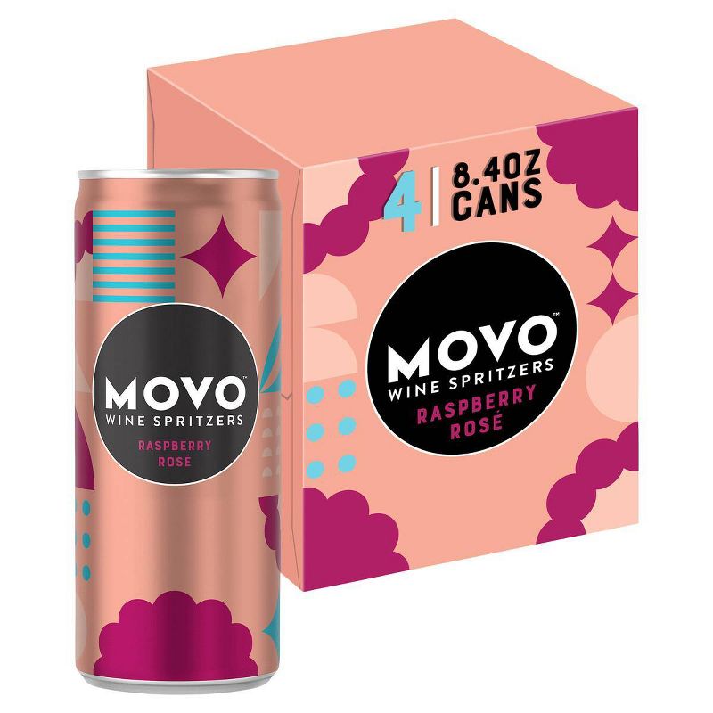 MOVO Raspberry White Blend Wine Spritzer - 4pk/250ml Cans