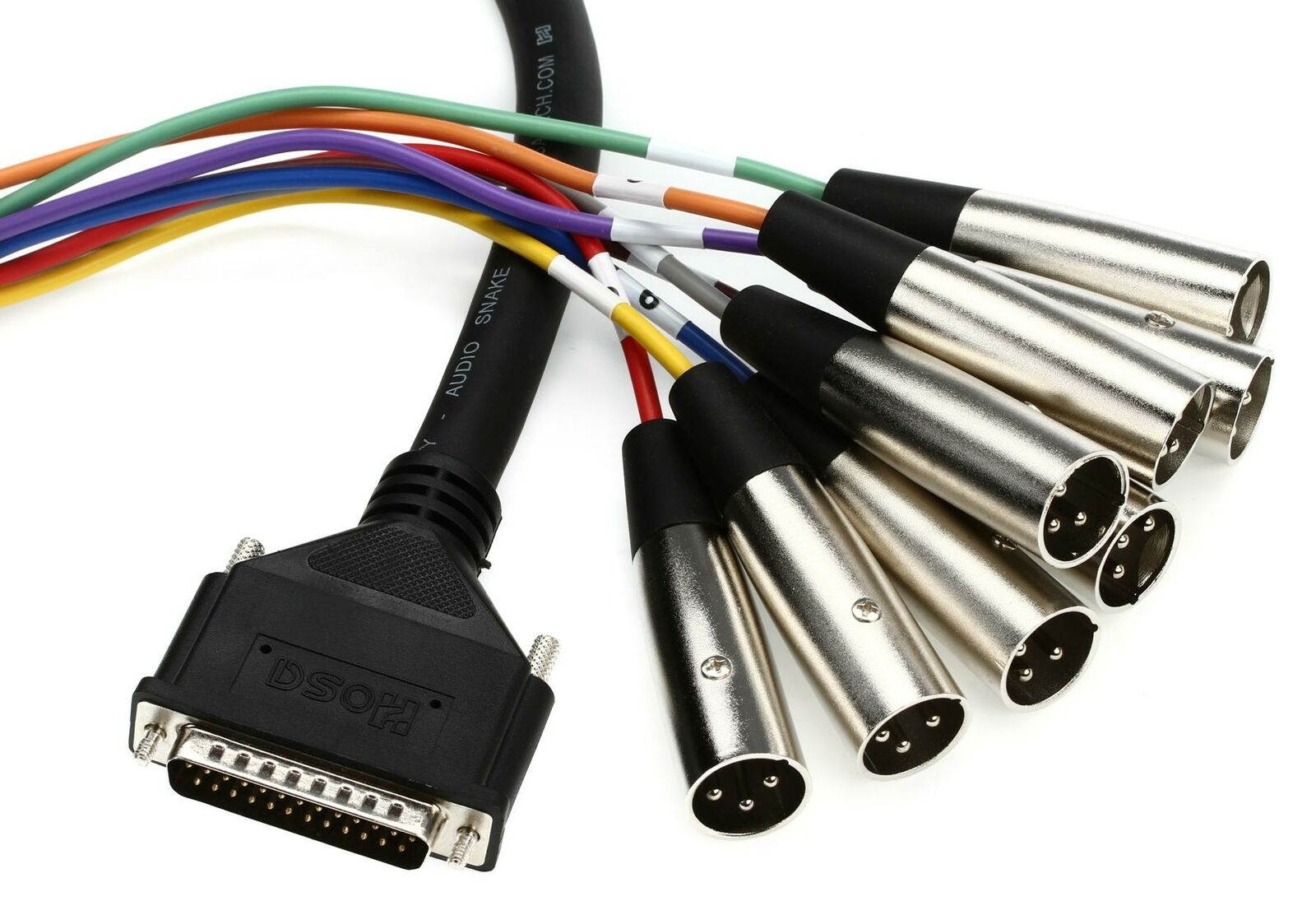 D'Addario PW-DB25MM-25 - 25' Core Cable + Hosa DTM-803 8-channel DB25 to XLR