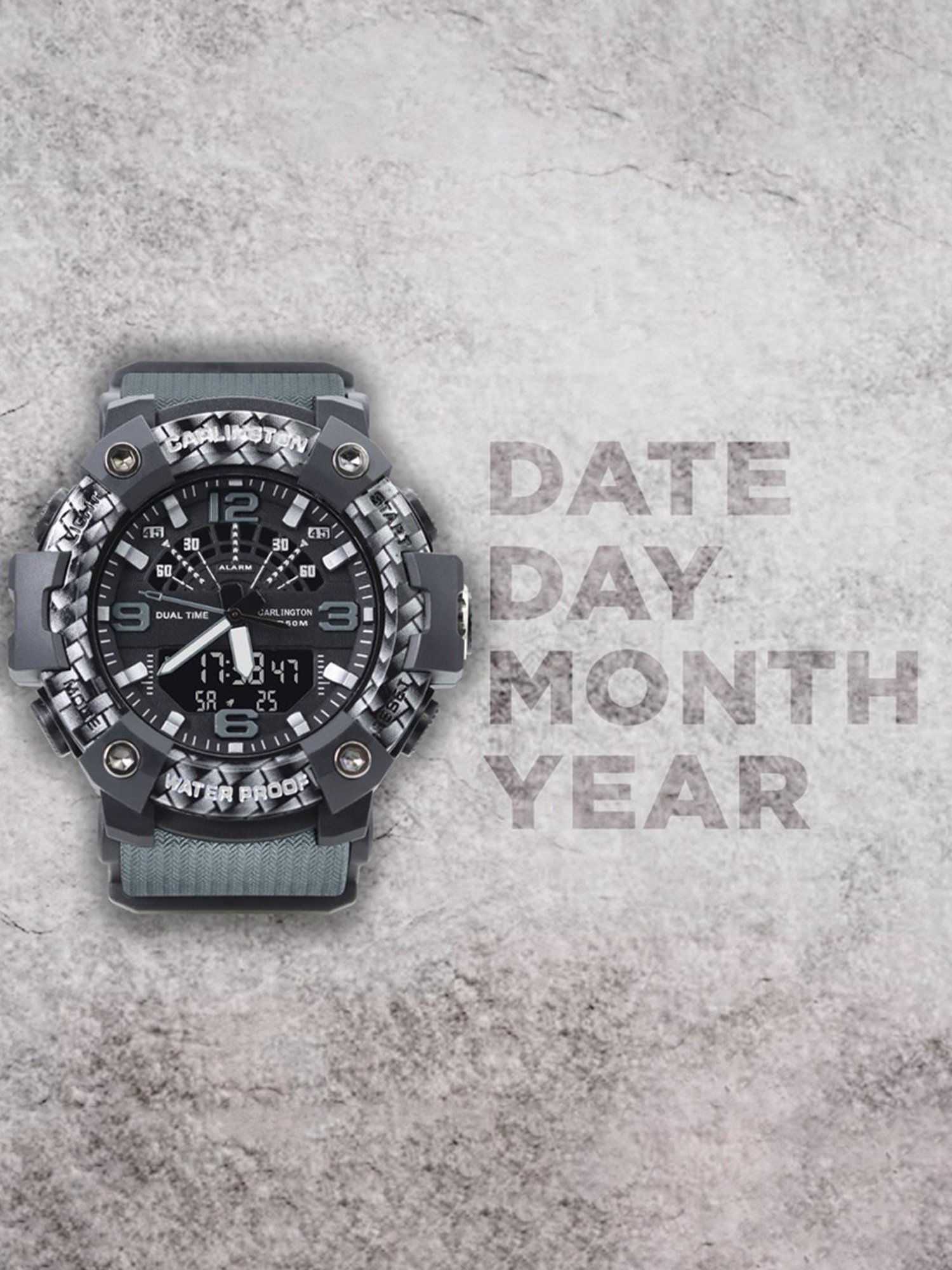 Carlington Endurance 9103 Grey Chronograph Watch for Men