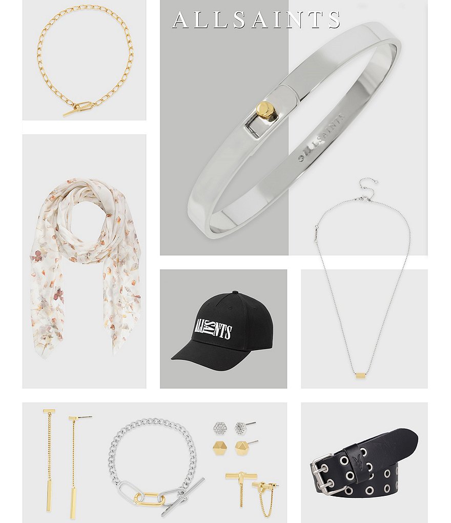 AllSaints Chain Link Toggle Necklace