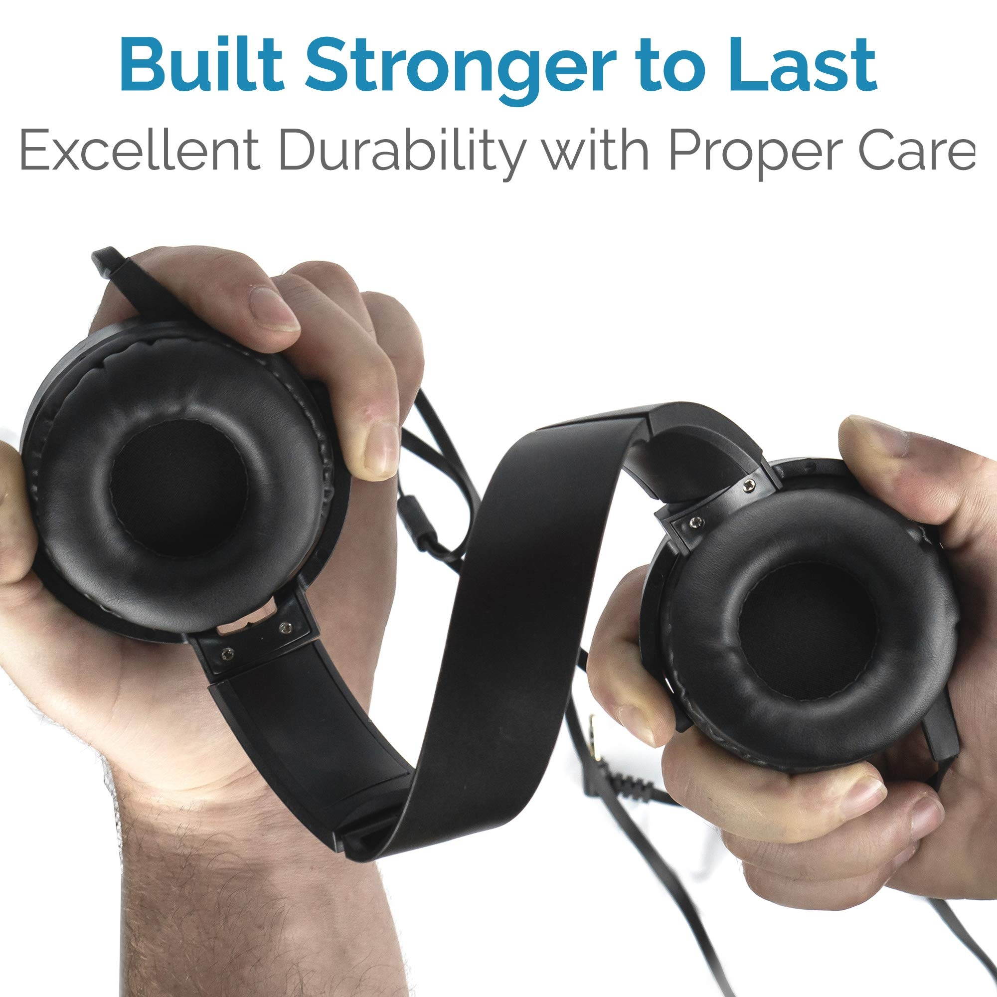 Bulk Classroom Headphones - 10 Pack - Over Ear Student Head Phones: Perfect for Kids in Classrooms, Schools, Libraries, Class Set (Great Value, Durable, Noise Reducing, Comfortable Fit, Easy to Clean)