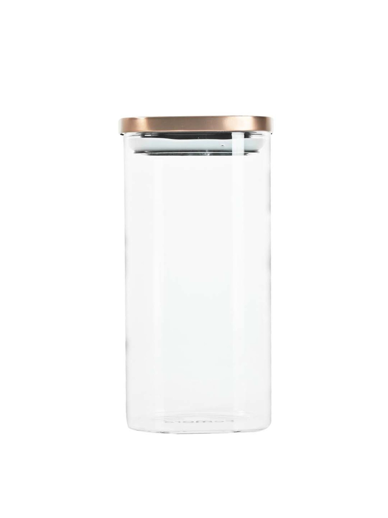 Femora Borosilicate Glass Kitchen Storage Jar With Airtight Steel Lid (1.5 L) - Set of 2