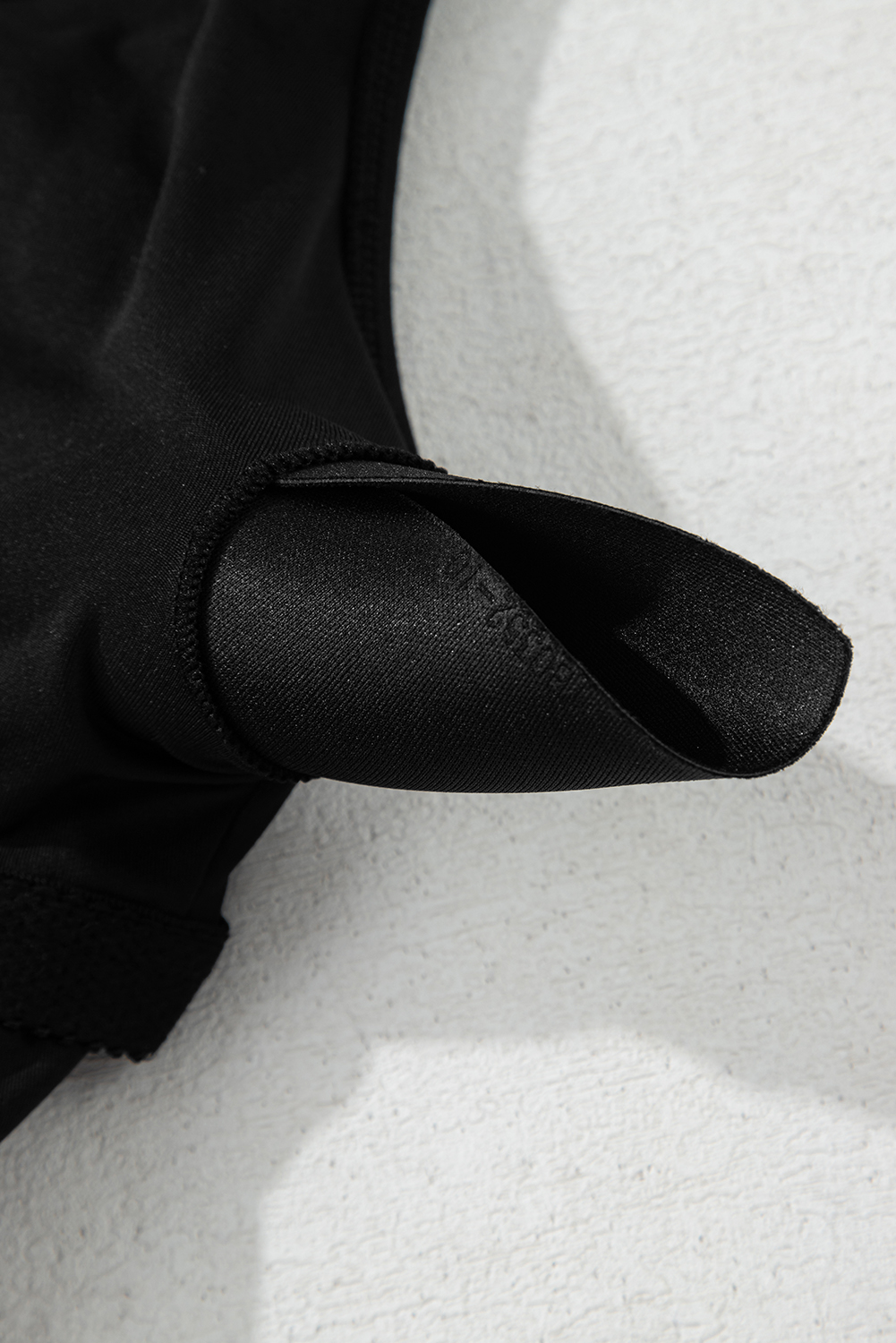 Black Plant Print Zip Front Half Sleeve One Piece Swimsuit