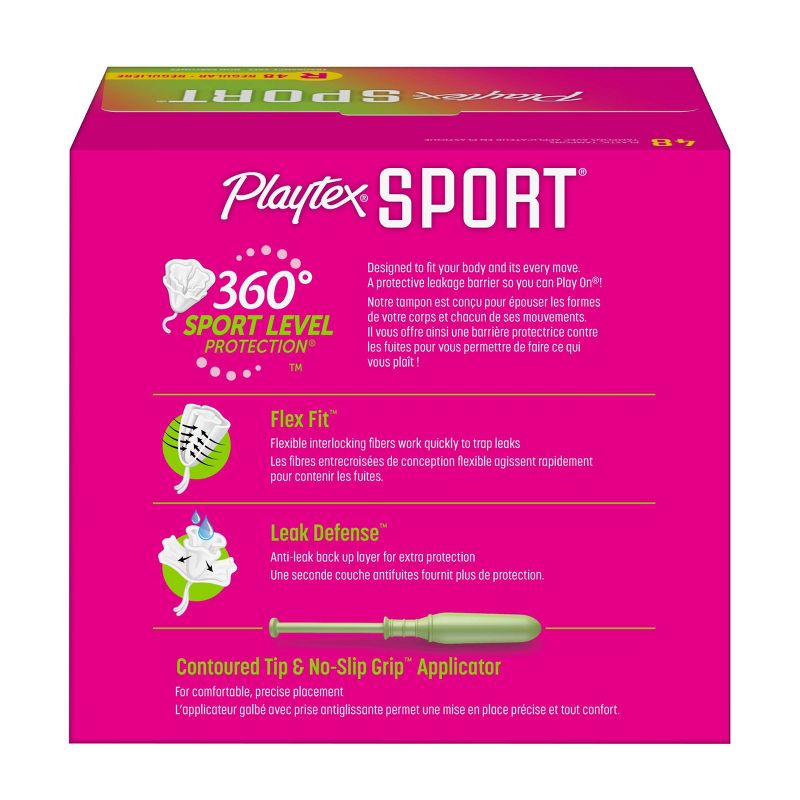 Playtex Sport Unscented Plastic Tampons - Regular - 48ct