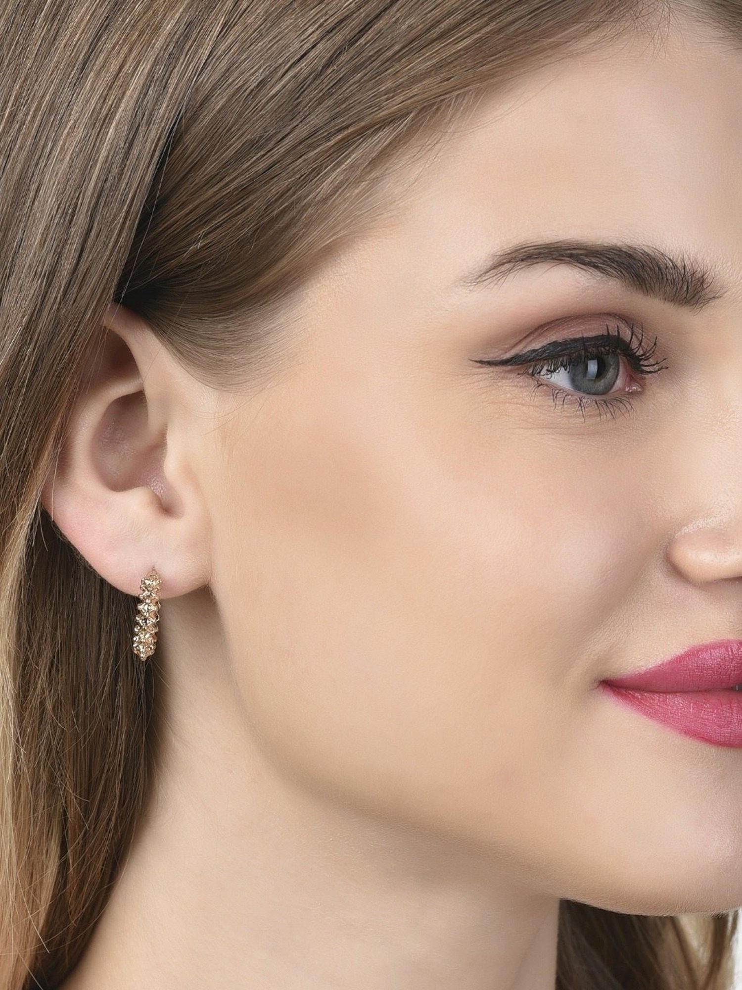 Zaveri Pearls Set of 25 Gold Tone Classy Contemporary Studs & Hoop Earrings-ZPFK14642