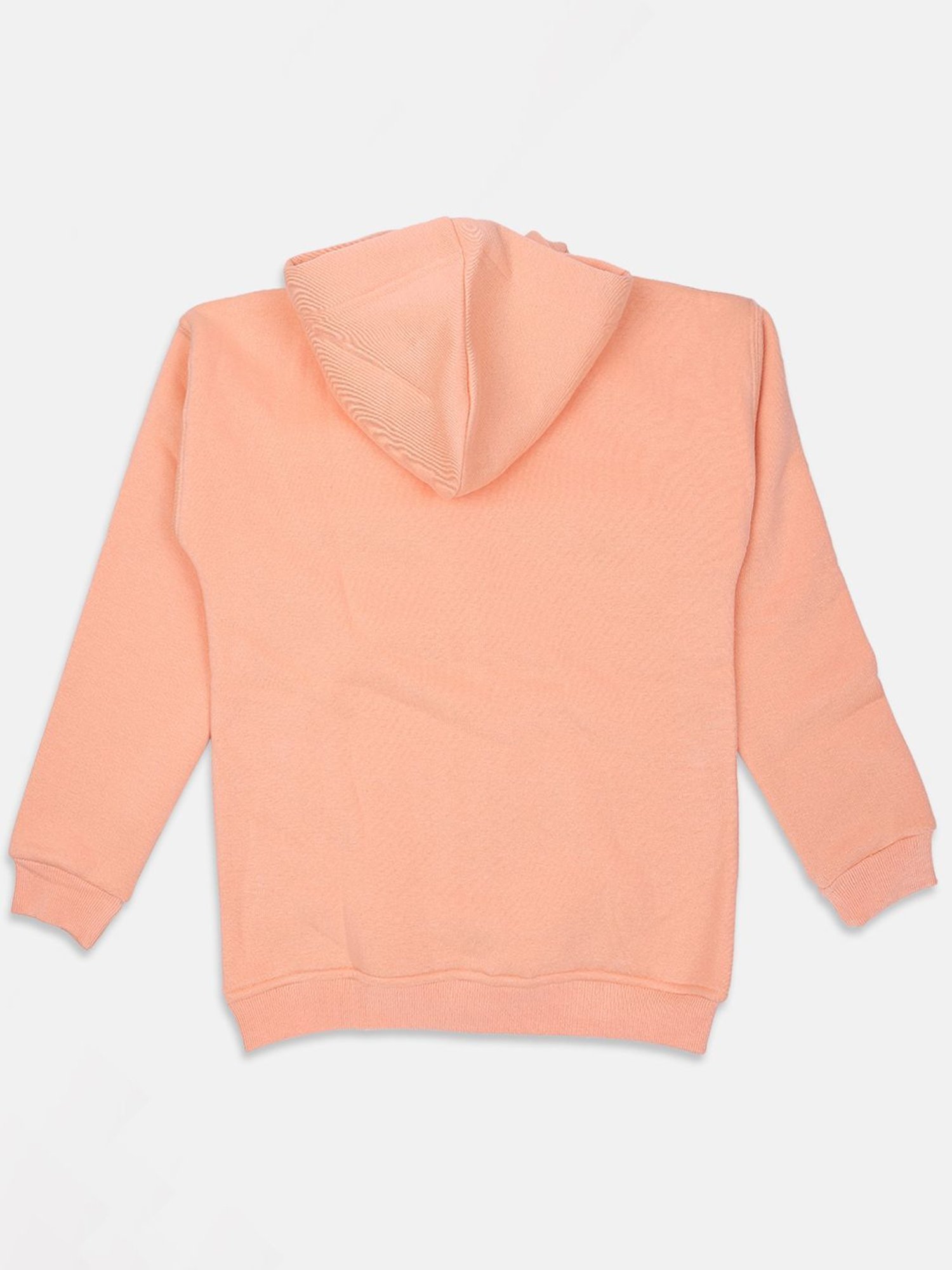 ZIAMA Kids Peach Regular Fit Full Sleeves Sweatshirt