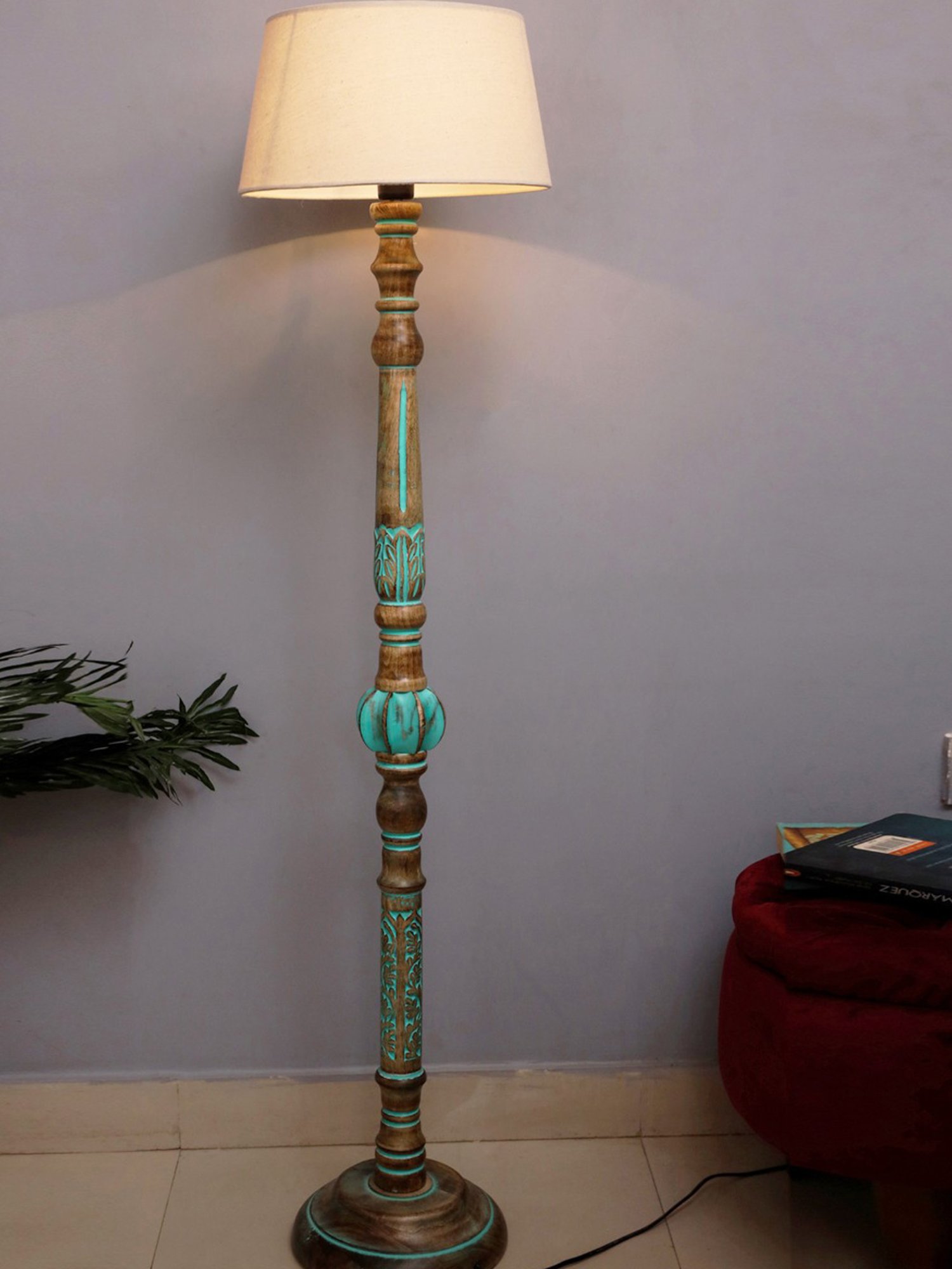 64" x 8.9" x 10.5" Smart Light Full Spectrum Floor Lamp (Includes LED Light Bulb) White - Verilux