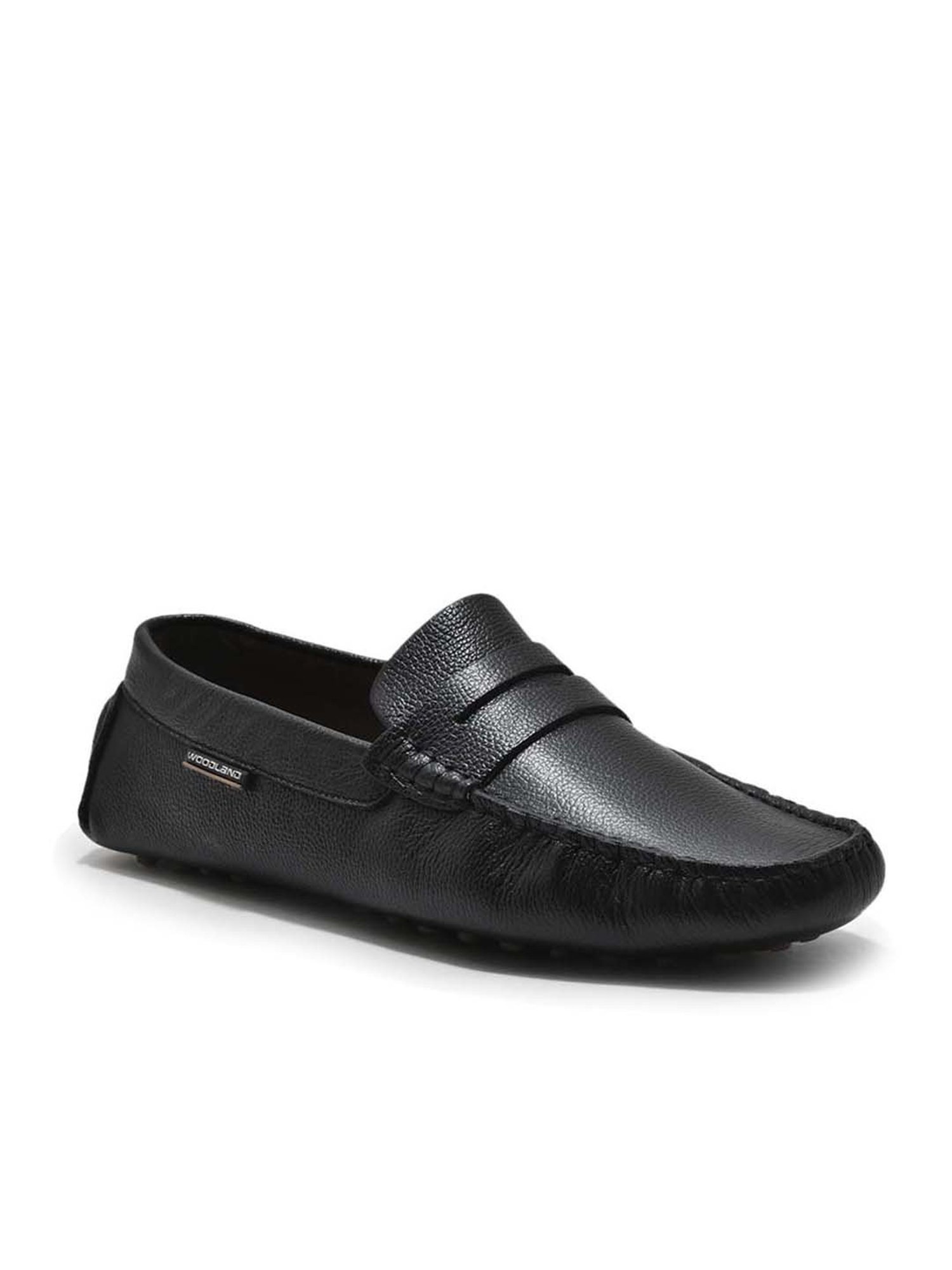 Woodland Men's Black Casual Loafers