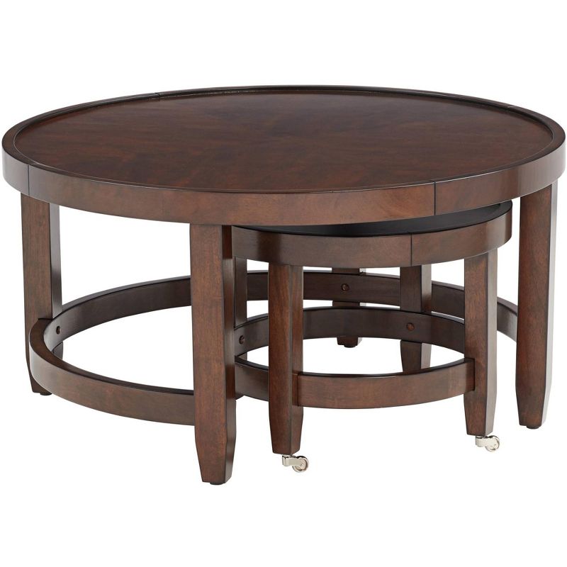 55 Downing Street Emerson Brown Wood Nesting Table Set