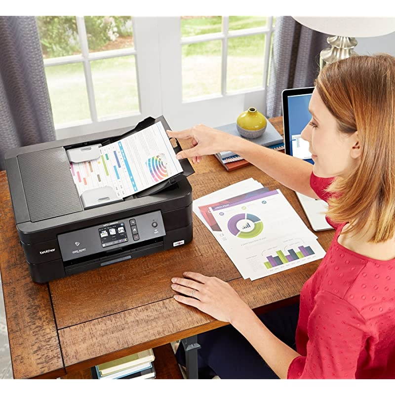Wireless AllInOne Inkjet Printer MFCJ895DW MultiFunction Color Printer Duplex Printing NFC One Touch to Connect Mobile Printing  Dash Replenishment Enabled