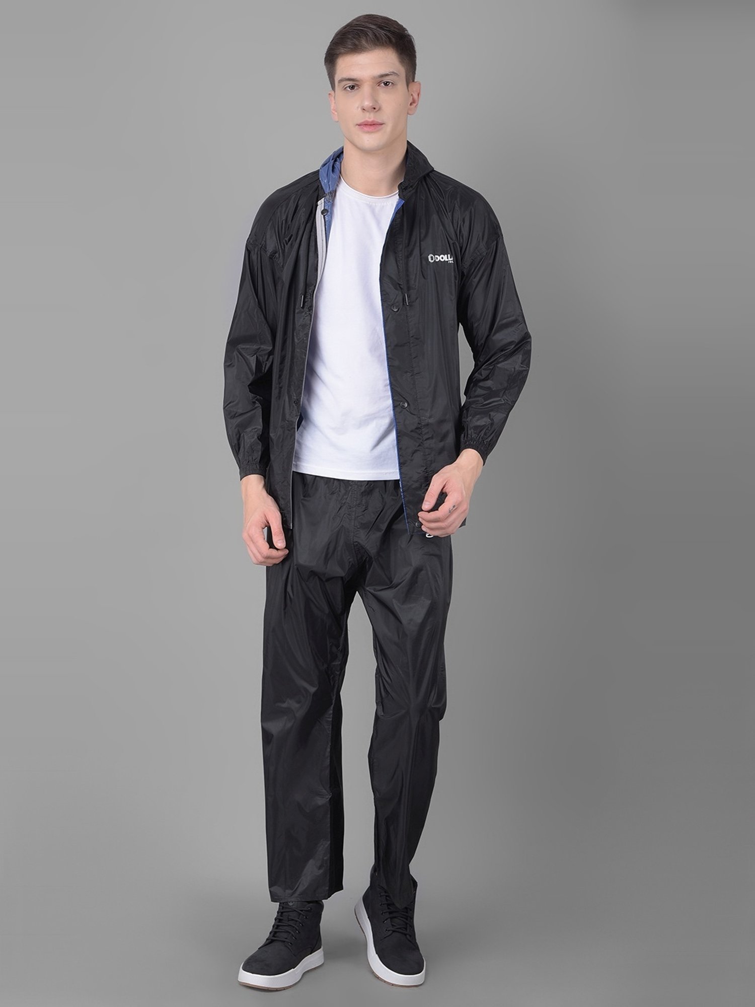 Wildcraft Red & Maroon Regular Fit Colour Block Rainwear Jacket