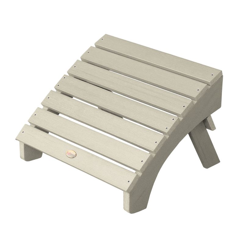 Manhattan Beach Adirondack Chair with Folding Adirondack Ottoman Whitewash - Highwood