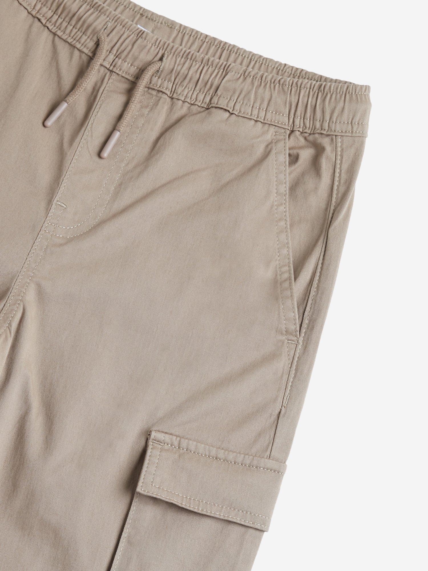 Y&F Kids by Westside Taupe Cargo-Style Mid-Rise Joggers