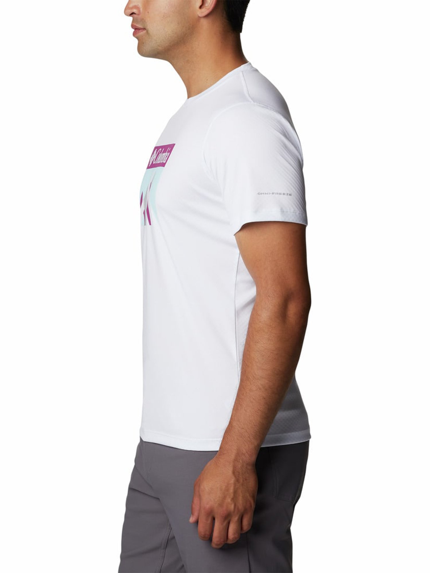 Columbia Men White Zero Rules Short Sleeve Graphic T-Shirt