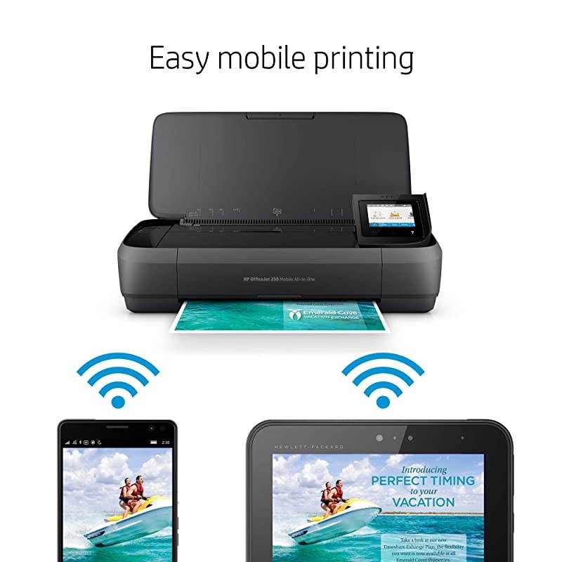 OfficeJet 250 AllinOne Portable Printer with Wireless Mobile Printing Works with Alexa CZ992A Black Normal