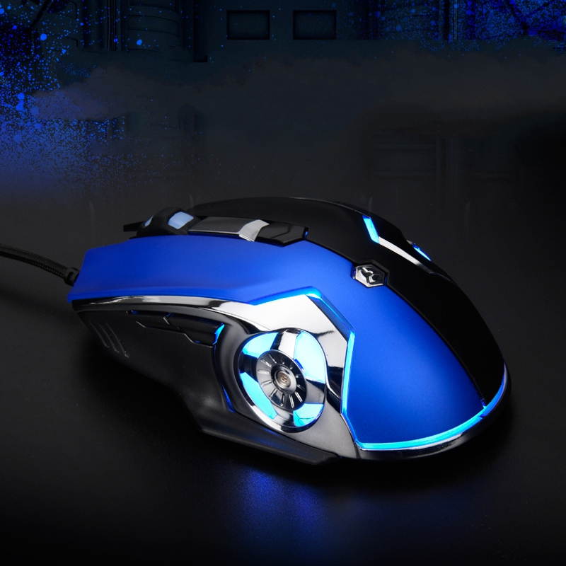 Ajazz AJ120 Gaming Mouse USB Wired Mouse Macro Programming 6-Key Customized 1000/1600/2400/3200DPI Mouse for Gamer Home Office(Red/Black)