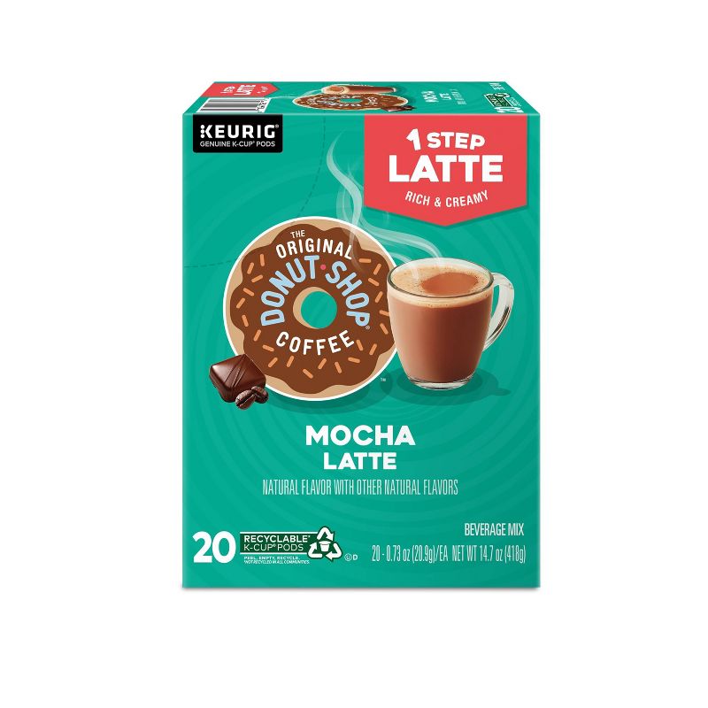 The Original Donut Shop One Step Latte Mocha Dark Roast - Keurig K-Cup Coffee Pods - 20ct