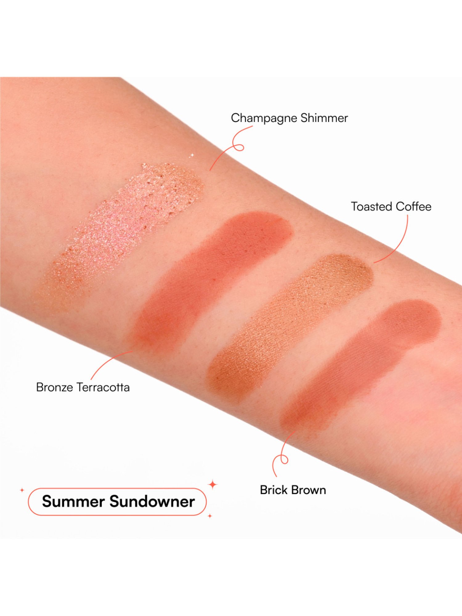 Gush Eye Like It Stacked Eyeshadow Palette Summer Sundowner - 3.6 gm