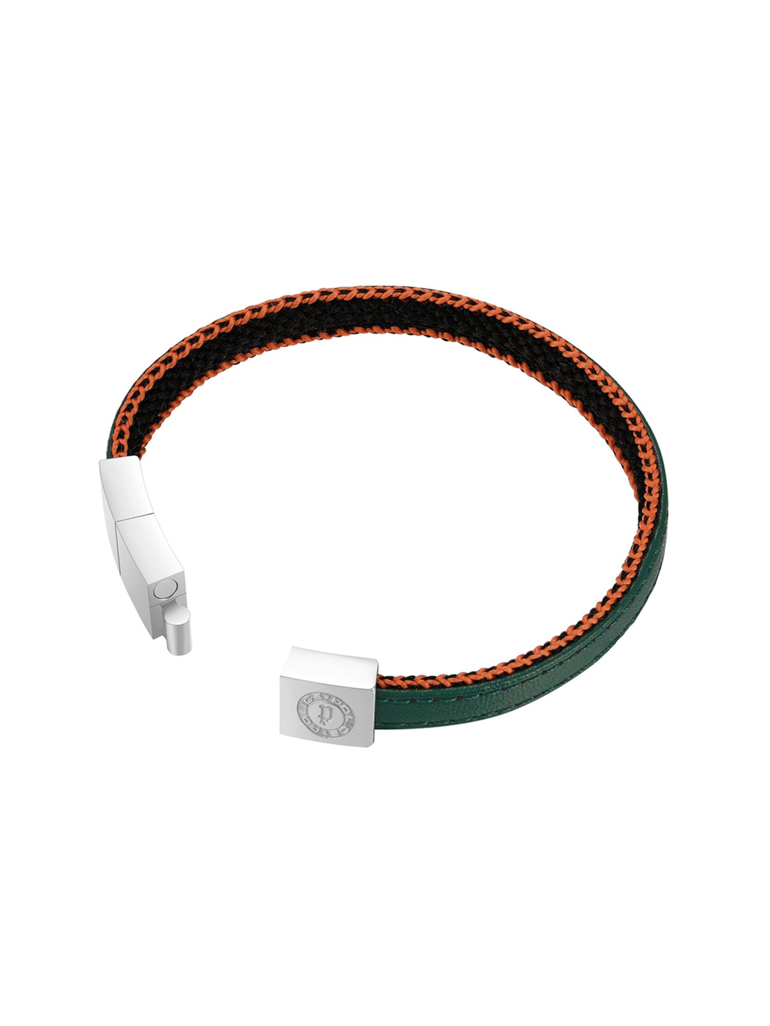 Police Intertwined Green Bracelet for Men