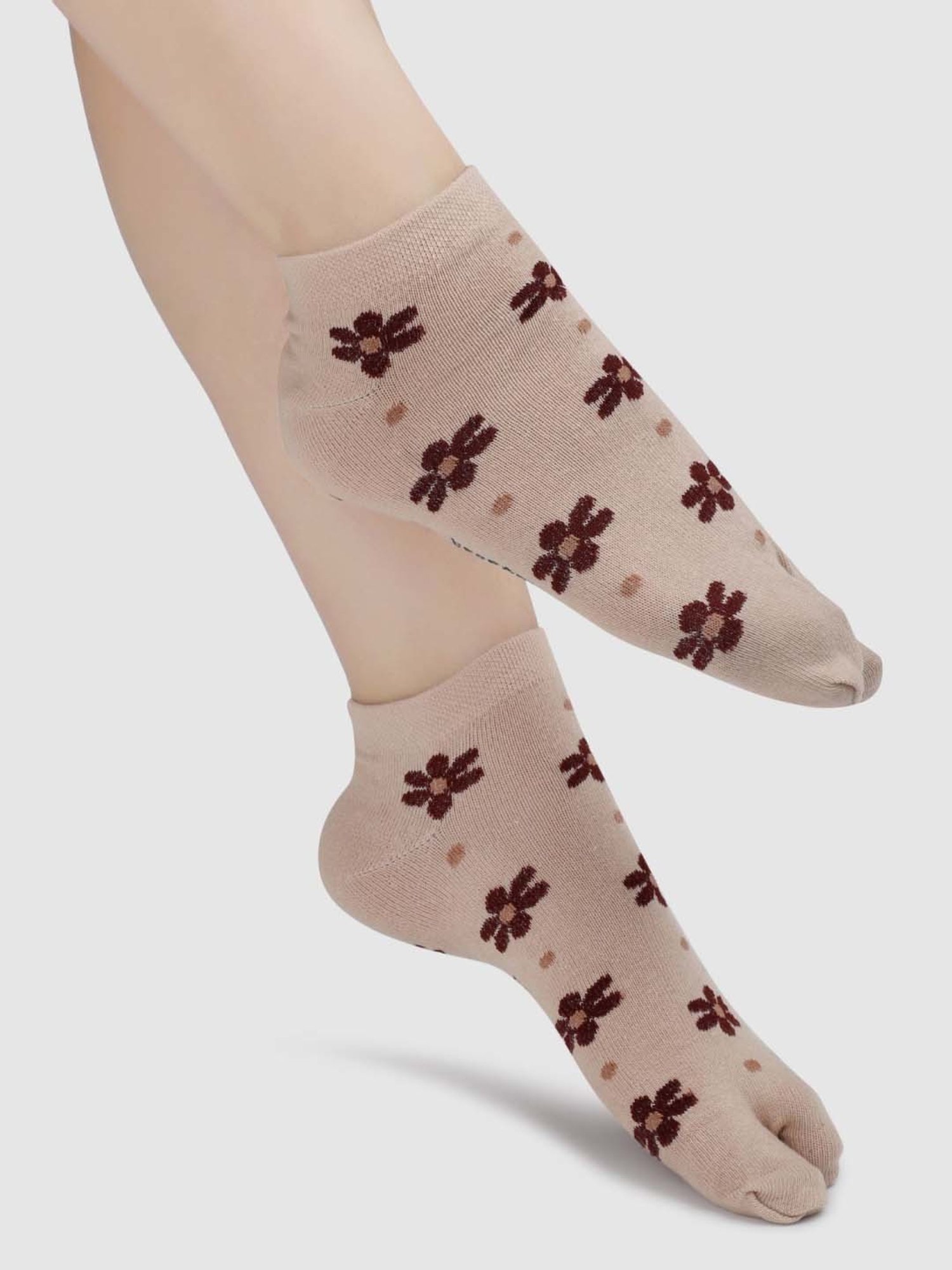 NEXT2SKIN Grey & Beige Cotton Thumb Socks - Pack Of 3