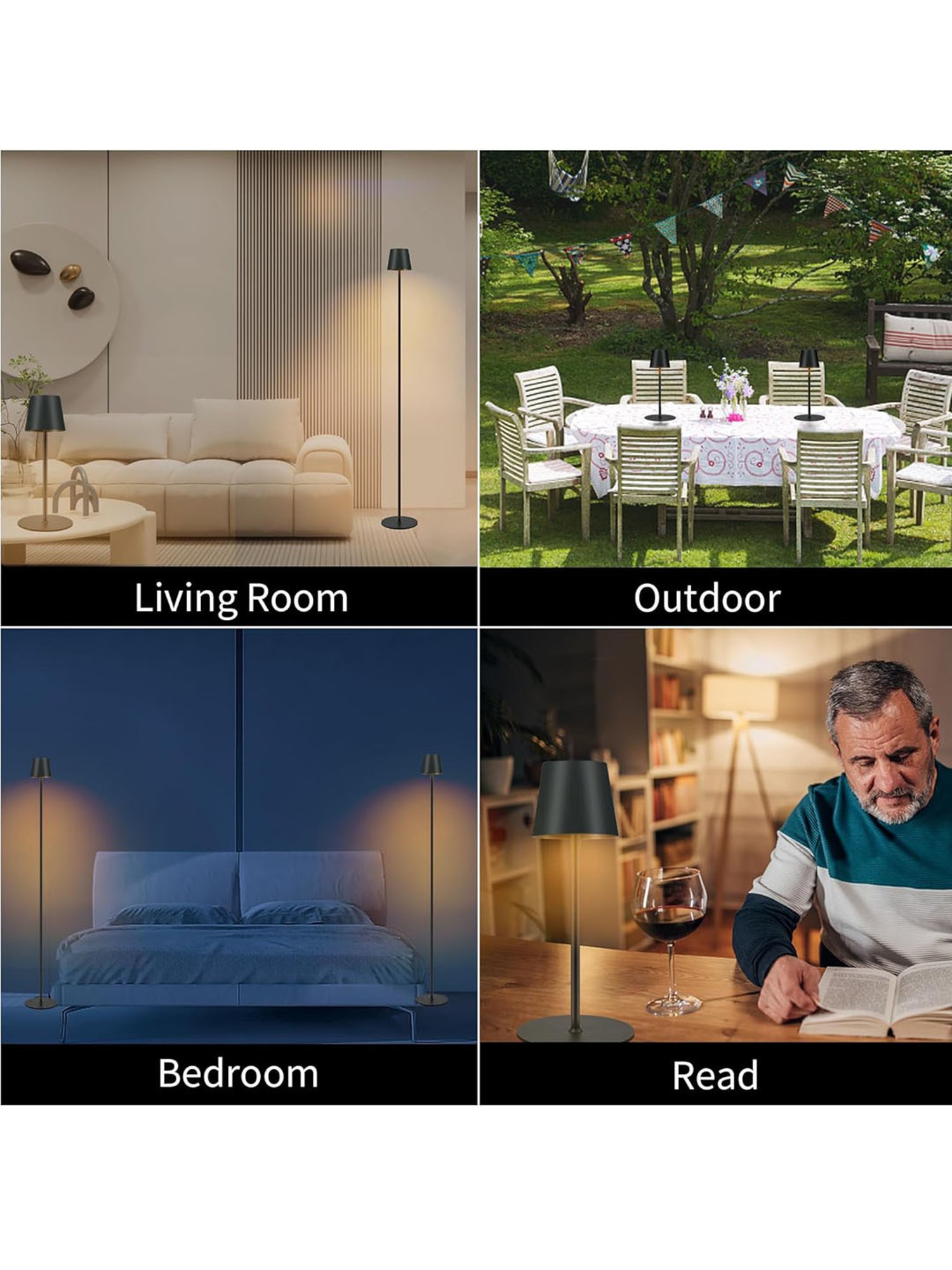 The Artment Black Plastic Abstract Lamp