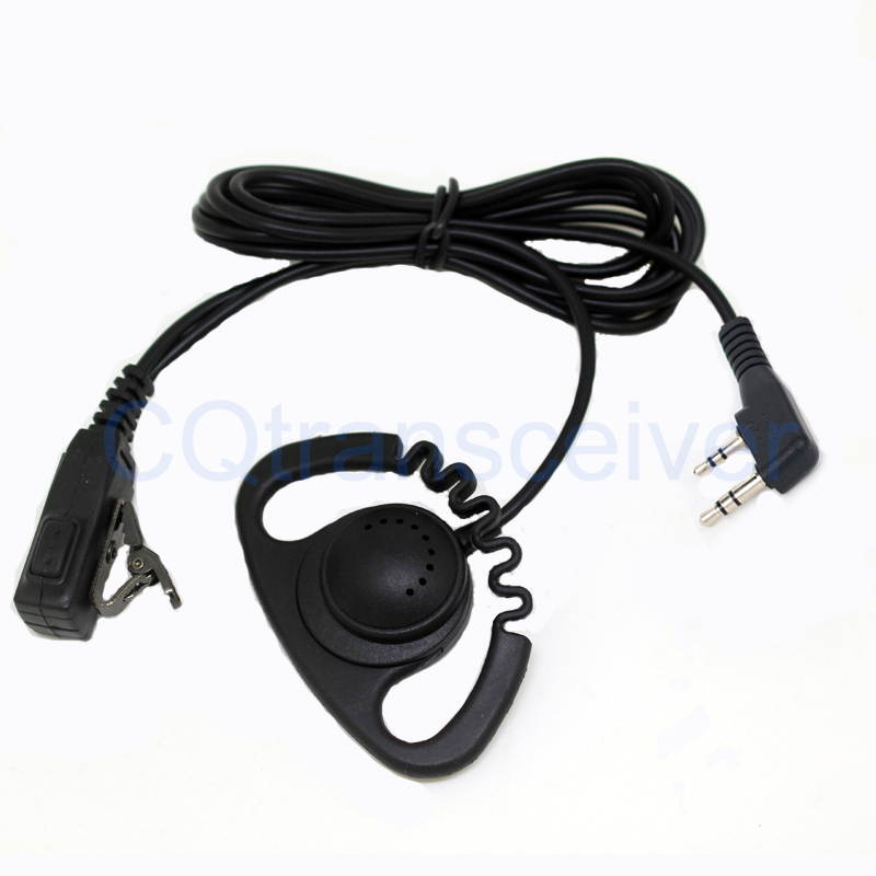 D Loop Soft Rubber Earhook Headset with PTT and Mic for Kenwood Two Way Radio TK-2107 TK-2160 TK-2207 TK-3107 TK-3160 TK-278 TK-310 TK-350