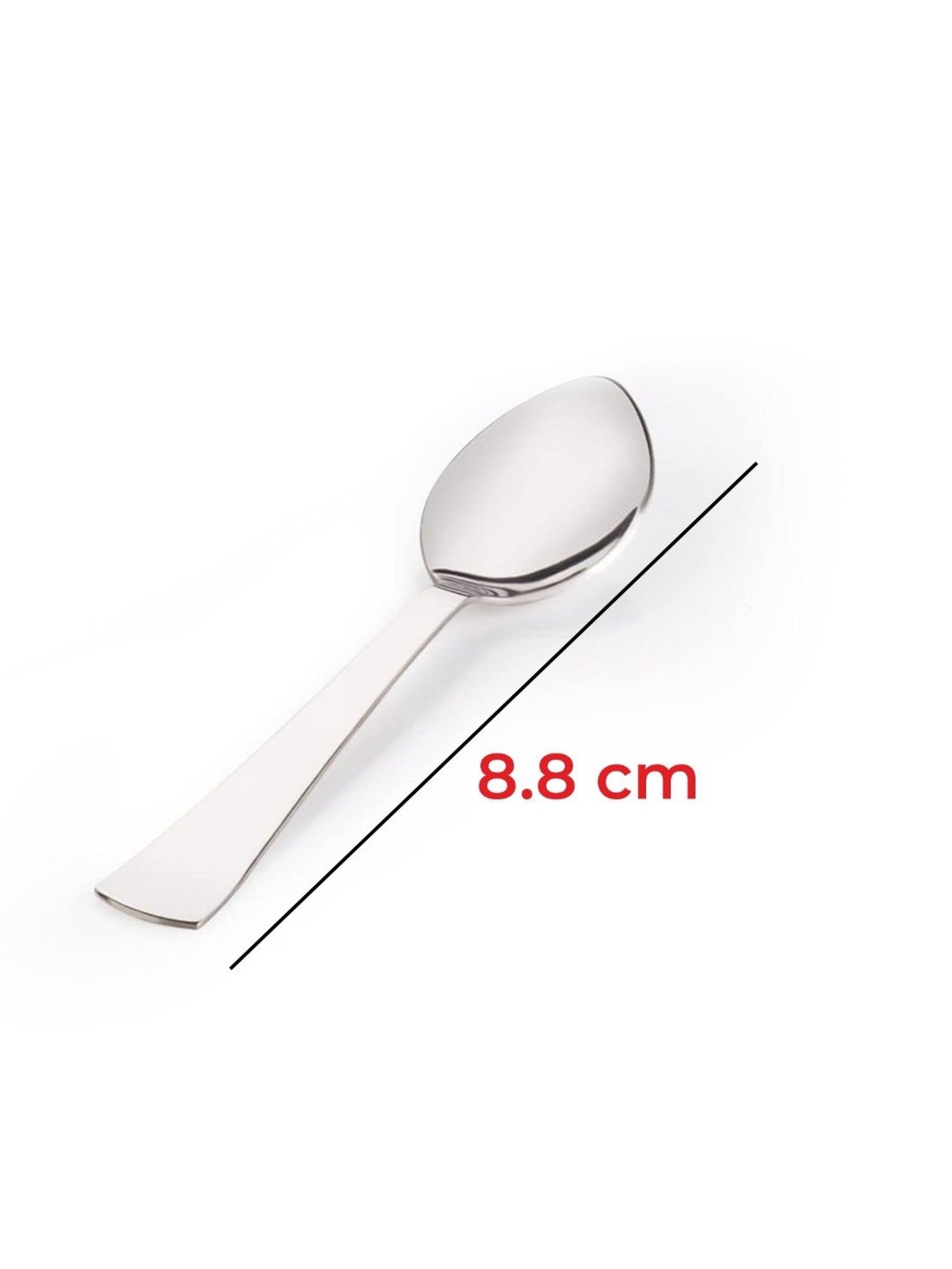 HAZEL Silver Stainless Steel Spatula with Beveled Edge
