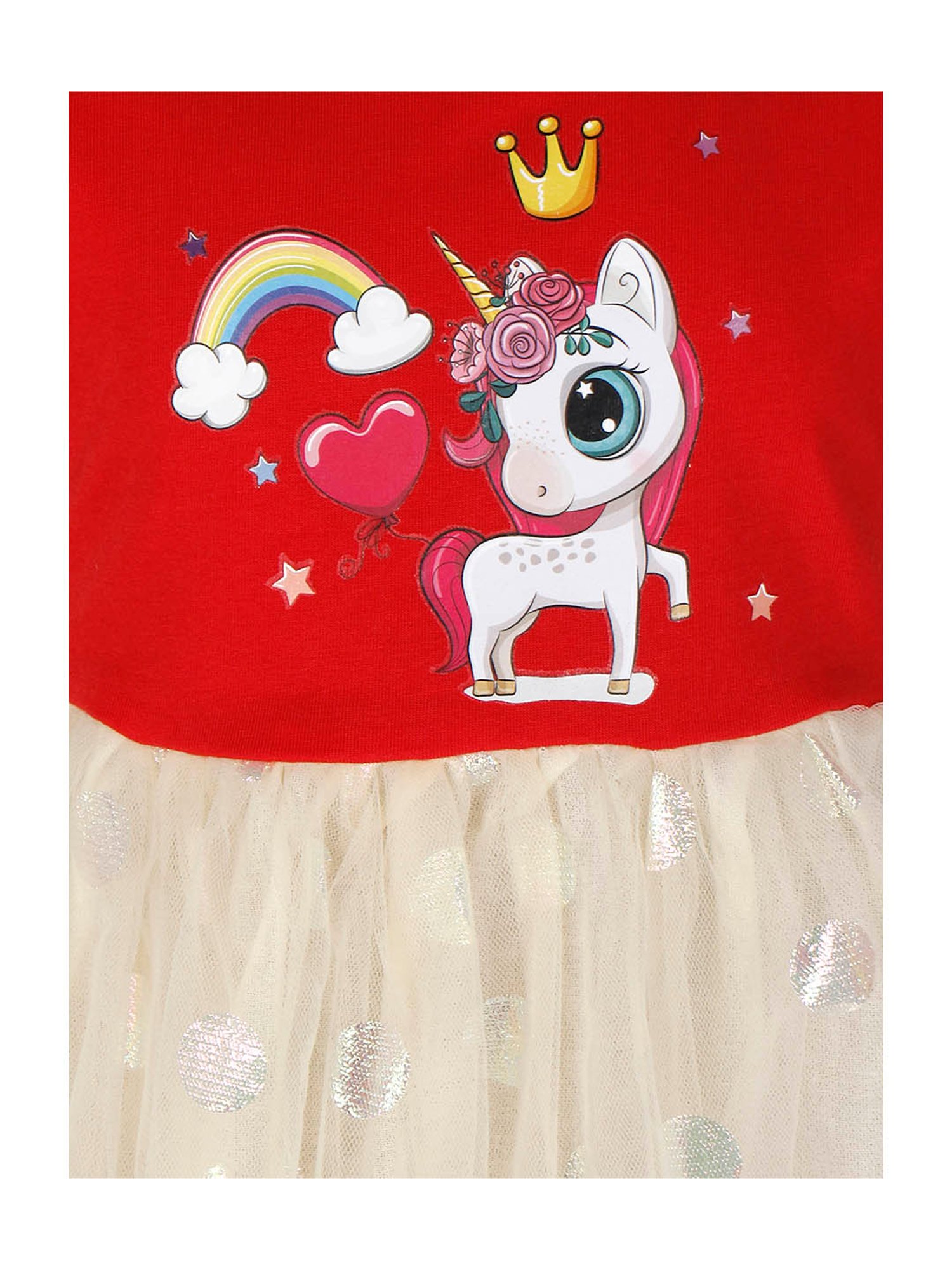 Passion Petals Kids Red Printed Dress