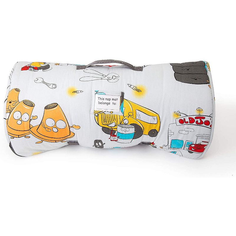 JumpOff Jo Toddler Nap Mat - Children's Sleeping Bag with Removable Pillow for Preschool, Daycare, and Sleepovers - 43 x 21 Inches - Jo's Garage