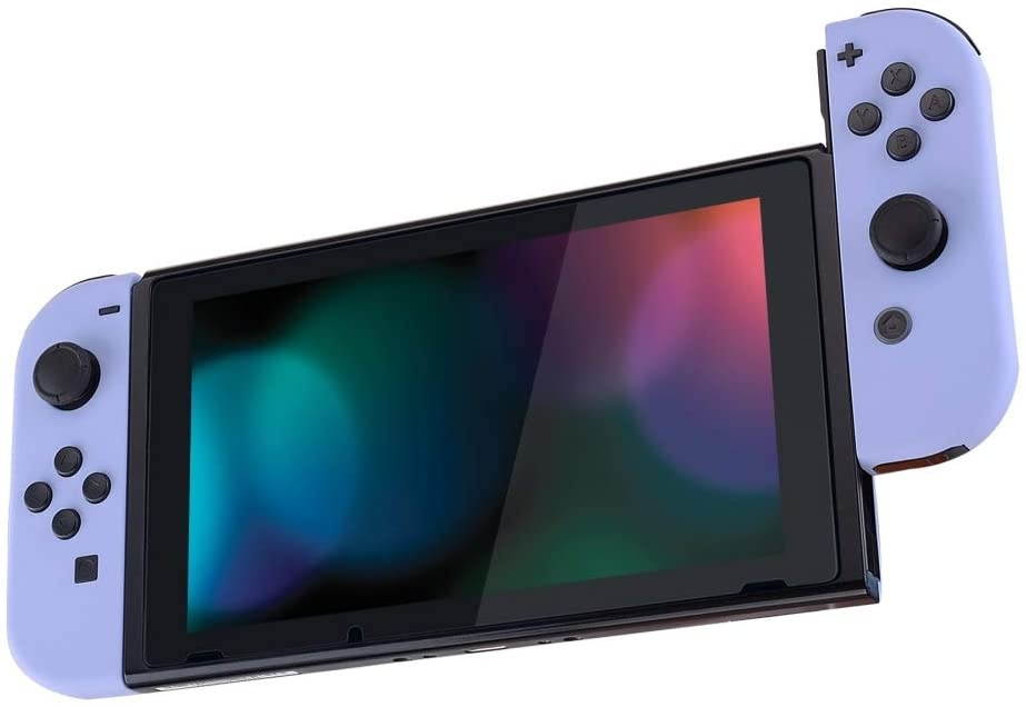 eXtremeRate Soft Touch Grip Light Violet Joycon Handheld Controller Housing with Full Set Buttons, DIY Replacement Shell Case for Nintendo Switch Joy-Con &ndash; Console Shell NOT Included