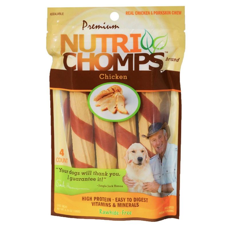 Nutri Chomps Chicken Flavor Twists Dog Treats - 4ct