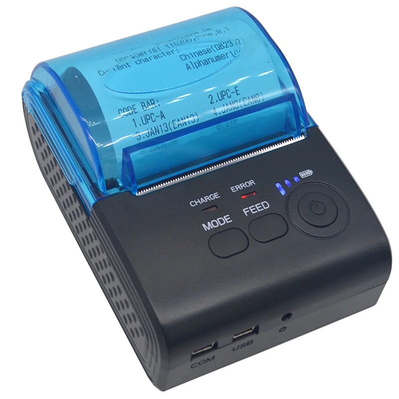 58mm Bluetooth Thermal Receipt Printer Port Receipt Printer POS Printer Portable Bluetooth Printer Ticket Printer Android IOS EU