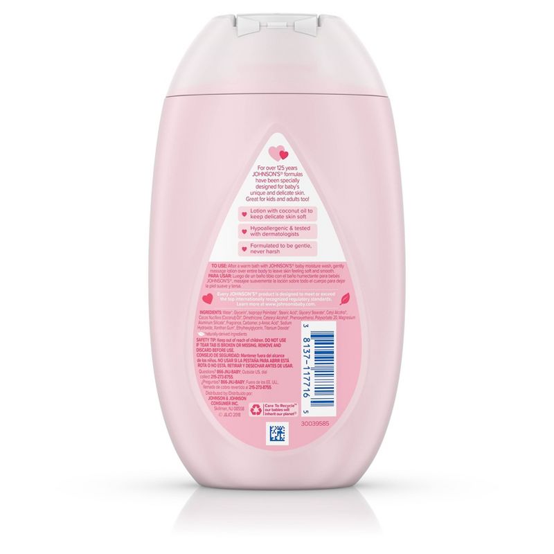 Johnson's Moisturizing Pink Baby Lotion with Coconut Oil - 10.2oz
