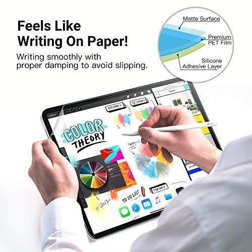 MoKo Screen Protector Paper-Like Compatible iPad Pro 11" 2018, [Anti-Scratch] [Anti-Glare] Same Like Writing On Paper PET Film for iPad Pro 11 inch 2018 Tablet - Clear
