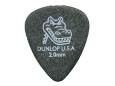 Dunlop Gator Grip Guitar Picks - 2.00mm - Black - 12 Pack