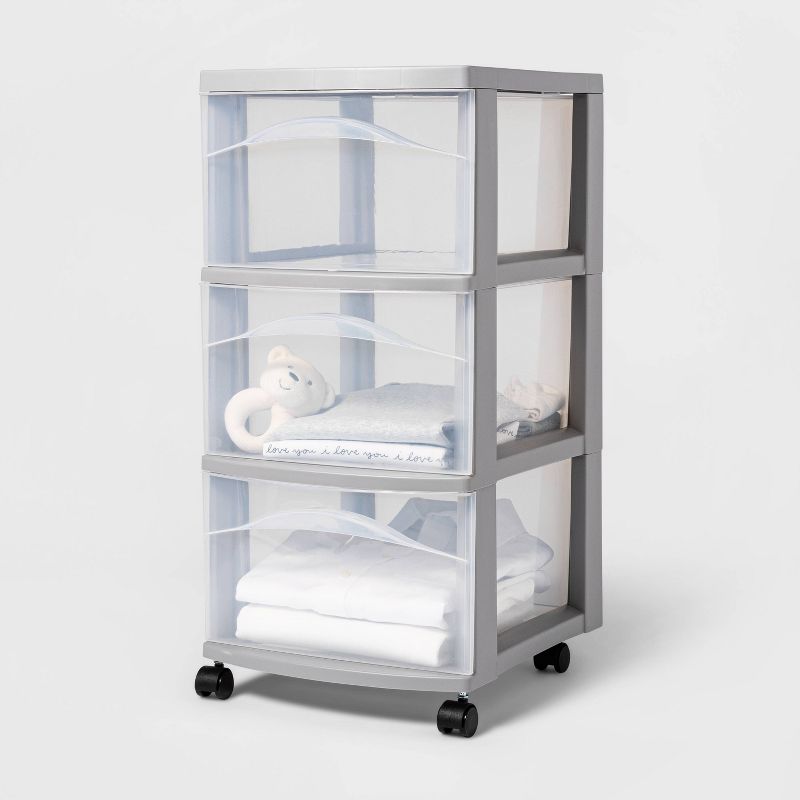 Medium 3 Drawer Cart Gray - Room Essentials™