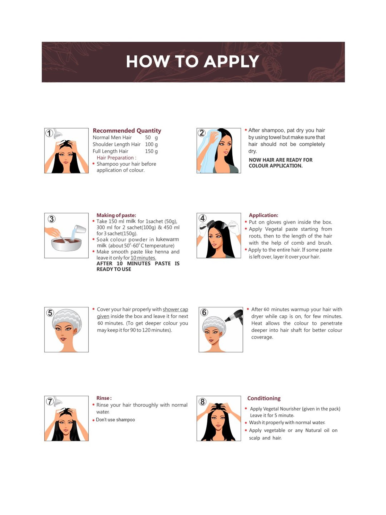 Vegetal Hair Safe Color Soft Black  - 100 gm