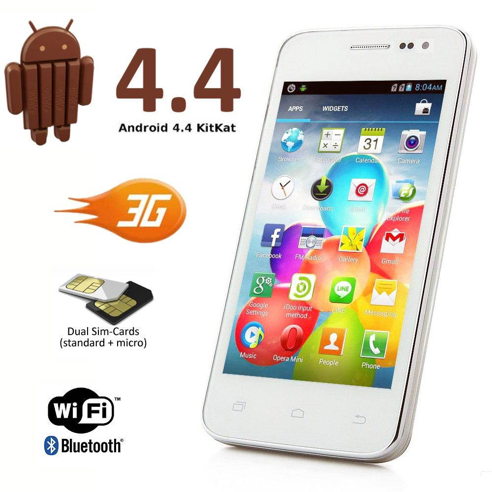 UNLOCKED! Latest Android 4.4 Kitkat GSM Quadband AT&T T-mobile Smart Cell Phone