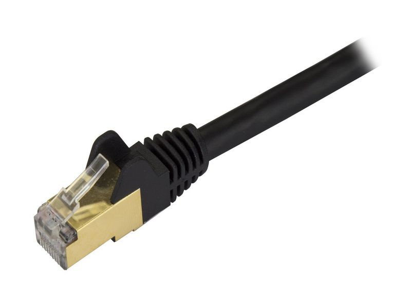 StarTech C6ASPAT6BK StarTech.com Cat6a Shielded Patch Cable - 6 ft. - Black - Snagless RJ45 Cable - Ethernet Cord - Cat 6a Cable