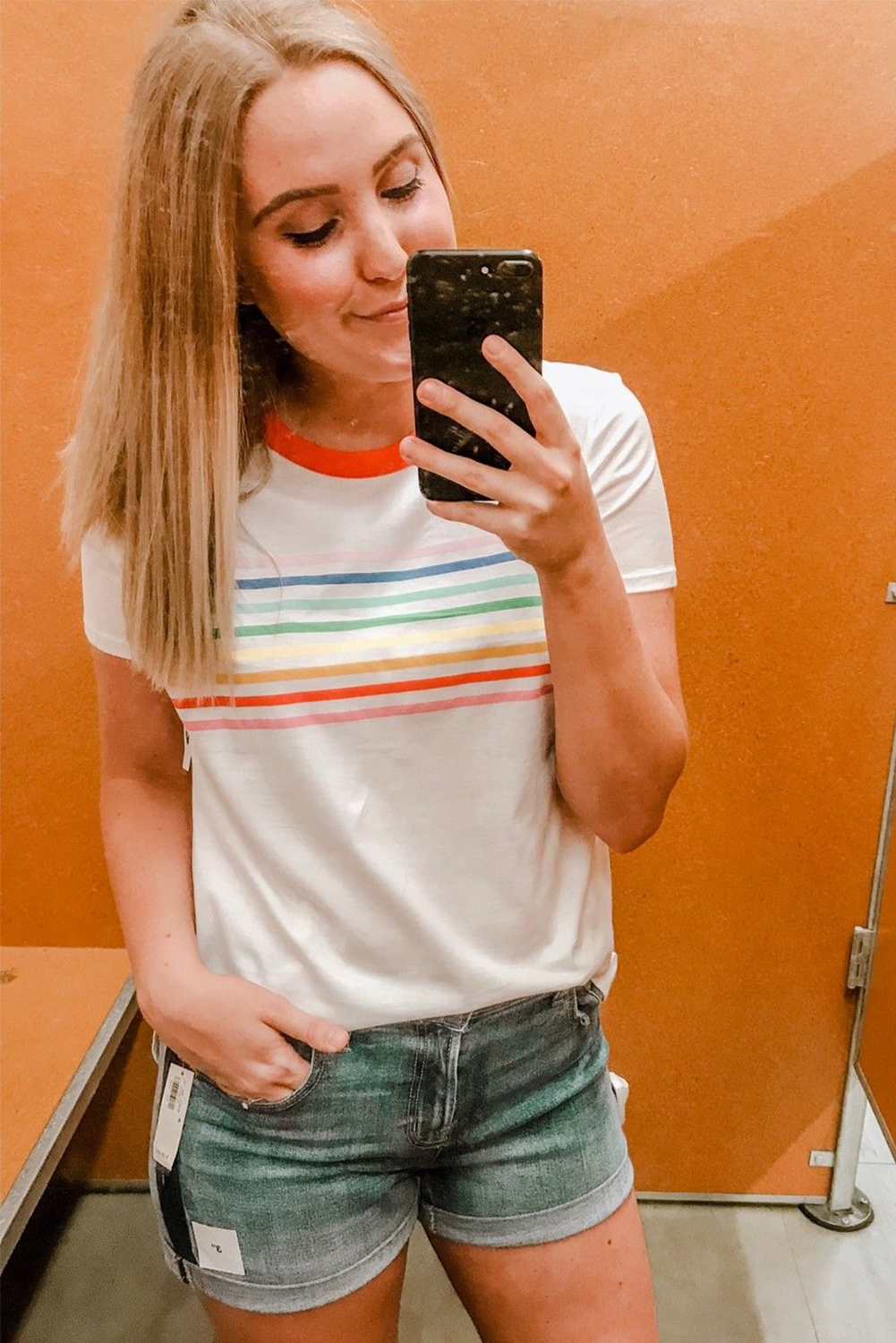 Red Cheetah Print Casual Short Sleeve Crew Neck T Shirt