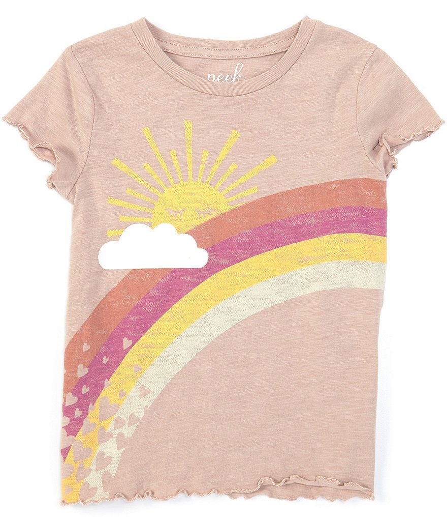 Peek Little/Big Girls 2T-12 Short-Sleeve Lesa Radiate Kindness Rainbow Tee