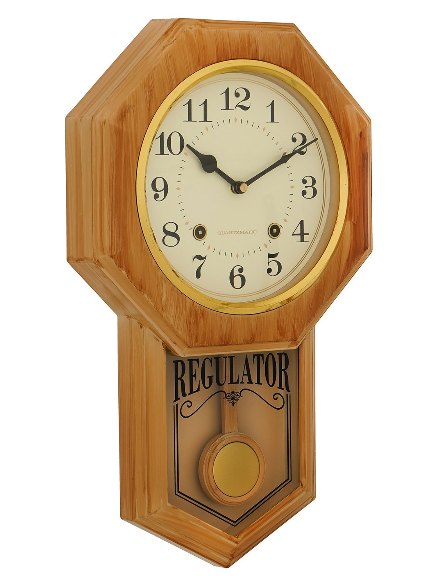 CHRONIKLE Vertical Beige Plastic Wall Clock