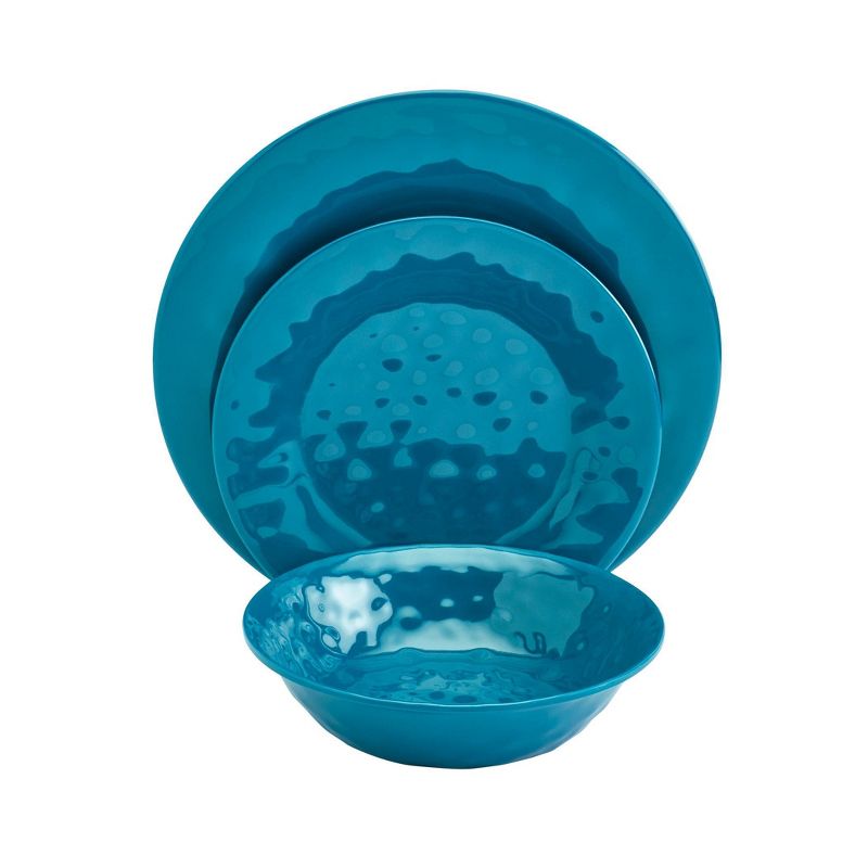 12pc Melamine Summer Fun Dinnerware Set - Tabletops Gallery